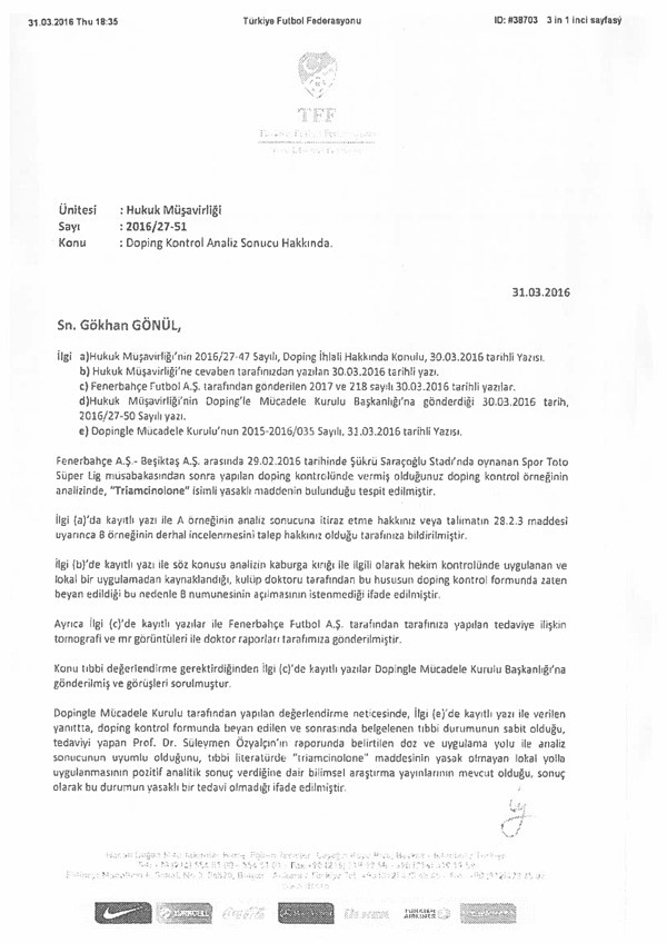 Fenerbahçe'den Gökhan Gönül açıklaması Fenerbahçe'den Gökhan Gönül açıklaması