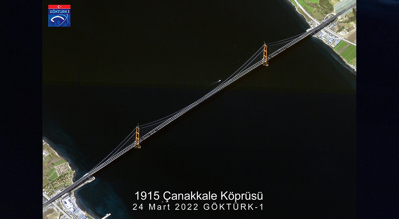 MSB, 1915 Çanakkale Köprüsü'nün uydu görüntülerini paylaştı MSB, 1915 Çanakkale Köprüsü'nün uydu görüntülerini paylaştı