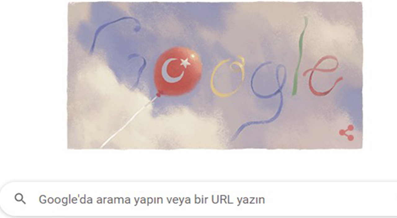 Google'dan 23 Nisan mesajı! Türk bayraklı logo beğeni topladı