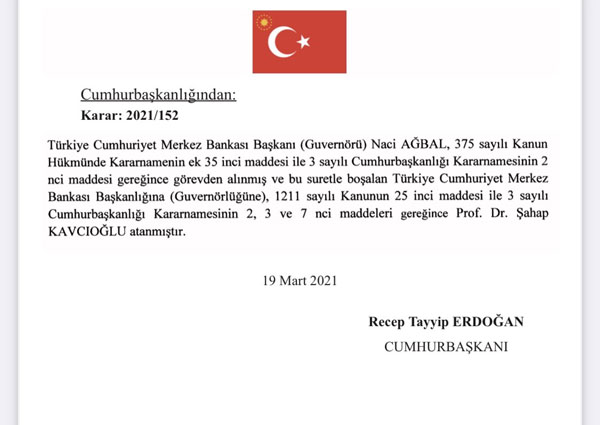 Merkez Bankası'nda görev değişimi