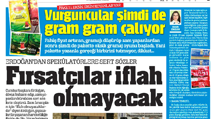 Gram gram fırsatçılığa geçit yok