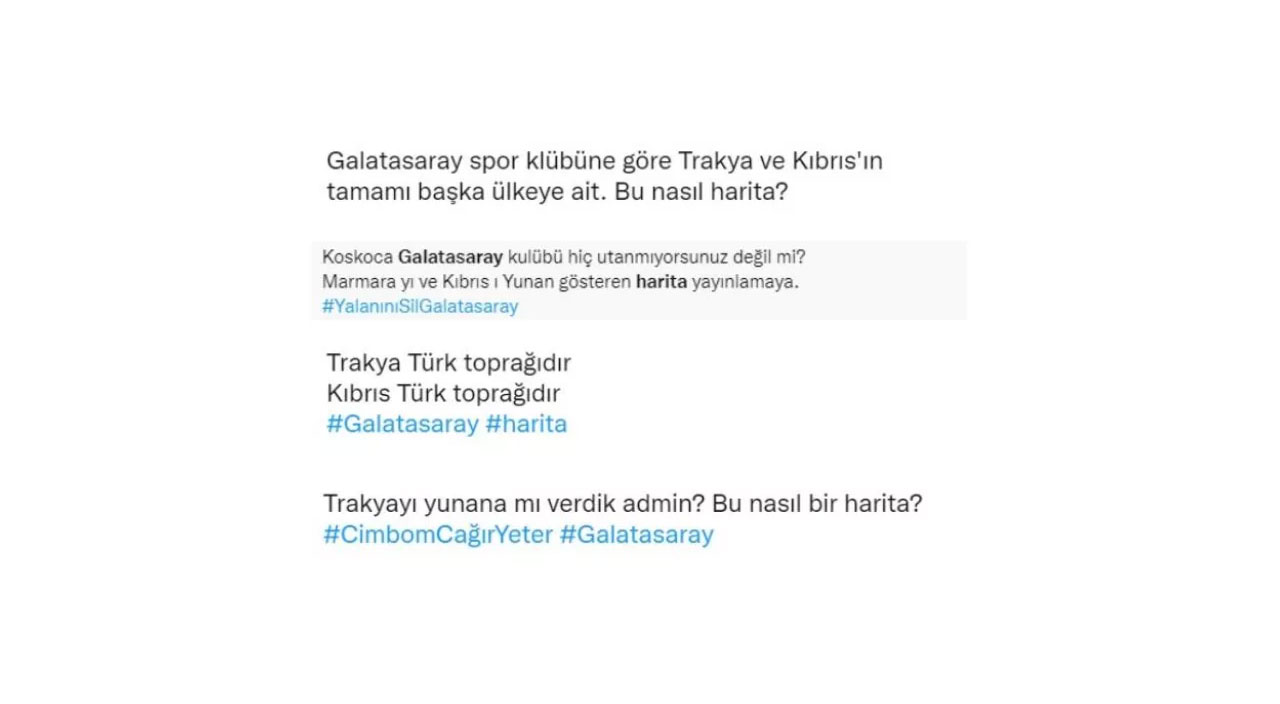 Galatasaray sosyal medya ekibinden Türkiye haritası skandalı! Jet hızıyla sildiler...