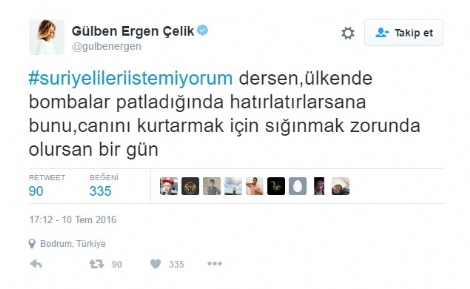 Gülben Ergen'in Suriyelilerle ilgili mesajına büyük tepki