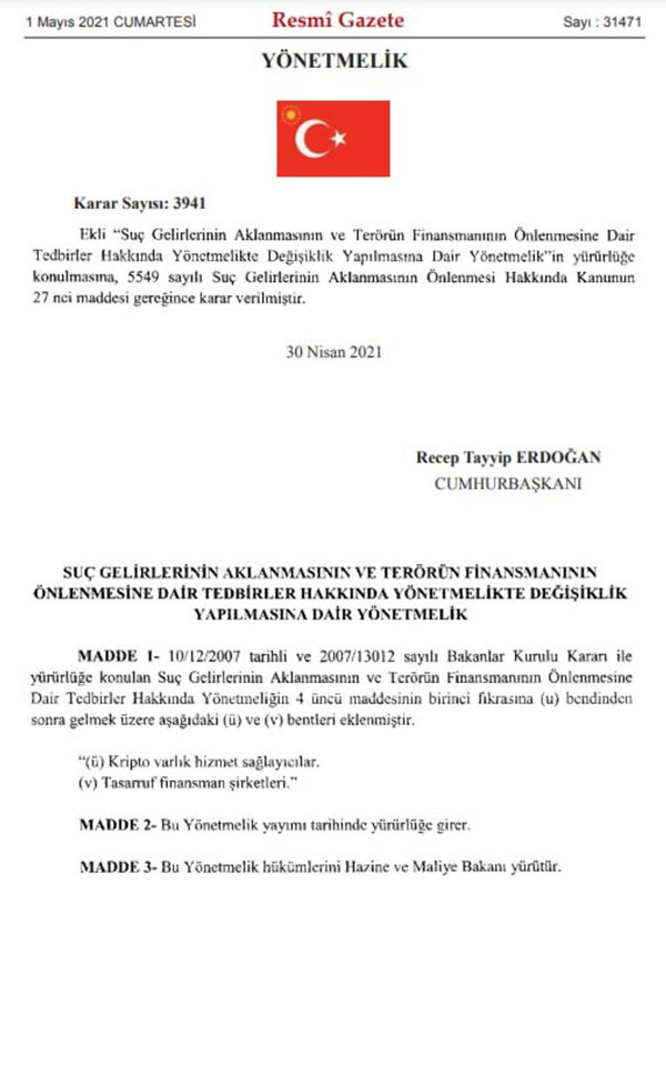 Resmen yayımlandı! Kripto para için düzenleme