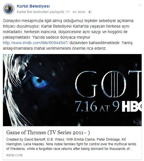Skandalların eksik olmadığı Kartal Belediyesi'nden tepki çeken paylaşım