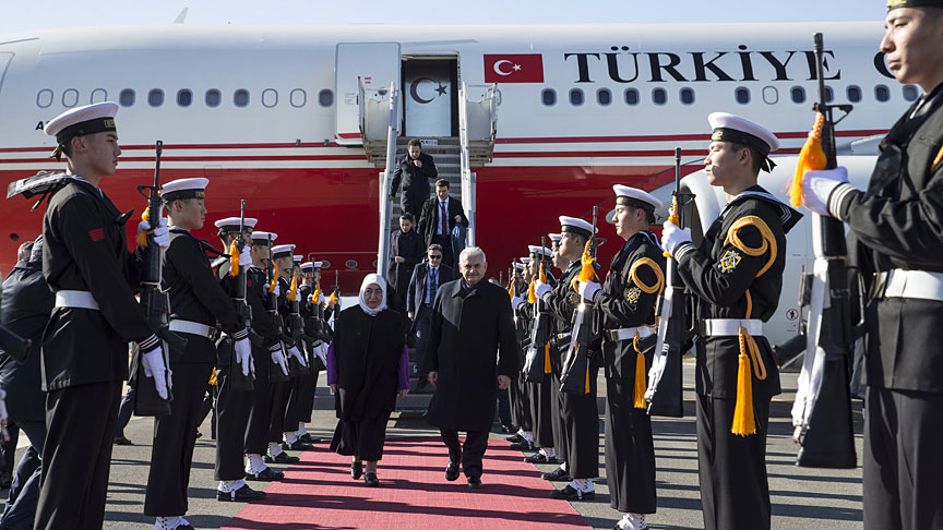 Başbakan Yıldırım Güney Kore'ye geldi