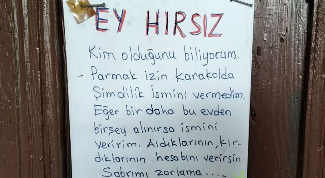 Hırsıza tamirciden insanlık dersi! Kapıya asılan not ise dikkat çekti