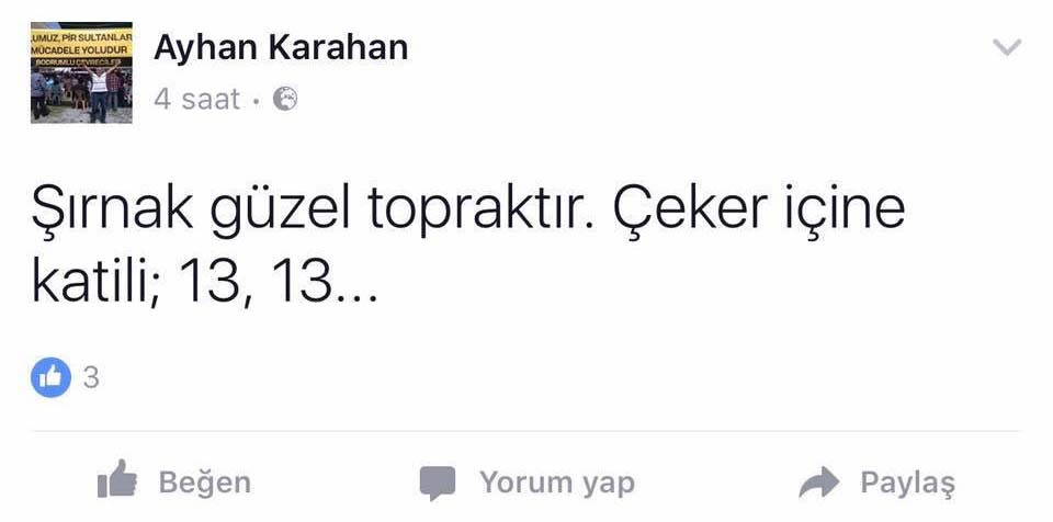 Şehitlere hakaret eden hain yakalandı