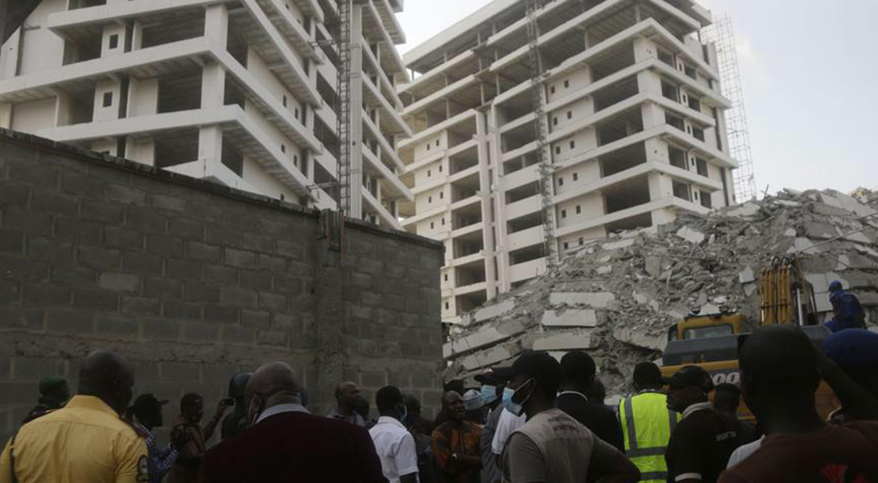 Nijerya'da inşa halindeki 21 katlı bina çöktü