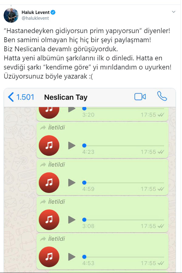 Haluk Levent'ten Neslican Tay'a ziyaret