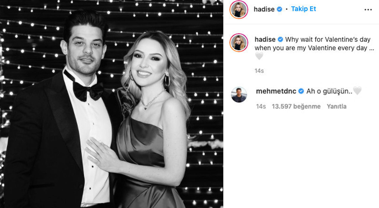 Hadise'den 14 Şubat öncesi paylaşım: Her gün benim sevgilimsin