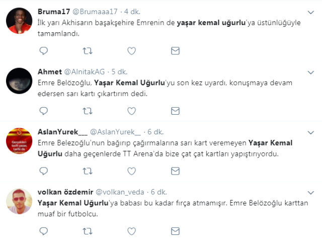 Emre Belözoğlu Akhisar maçında hakeme bağırdı, sosyal medya karıştı