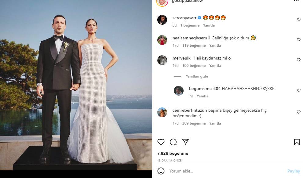 Oğuzhan Koç ile evlenen Demet Özdemir'in gelinliğini görenler şaşkına döndü