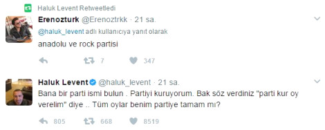 Bir tweetle başlayan şaka gerçeğe döndü, Haluk Levent parti kuruyor