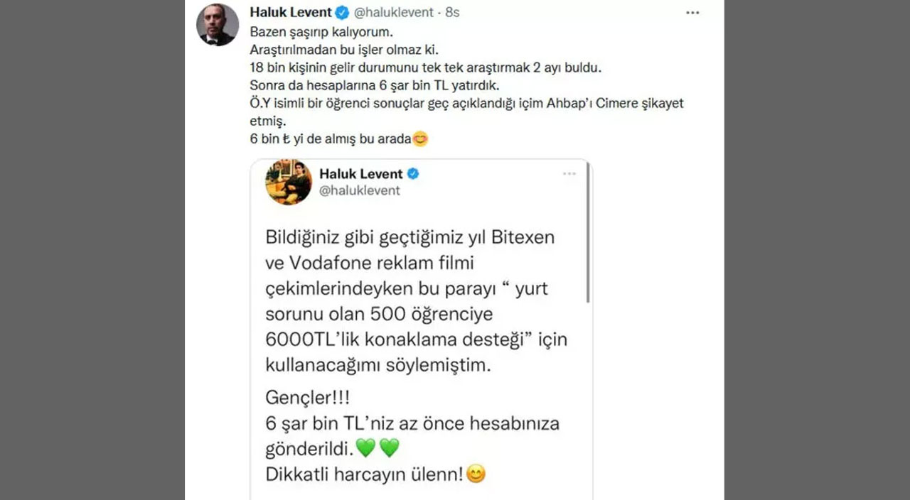 Bursu geç yatan öğrenci Haluk Levent’i CİMER'e şikayet etti… Ünlü şarkıcıdan açıklama gecikmedi Bursu geç yatan öğrenci Haluk Levent’i CİMER'e şikayet etti… Ünlü şarkıcıdan açıklama gecikmedi