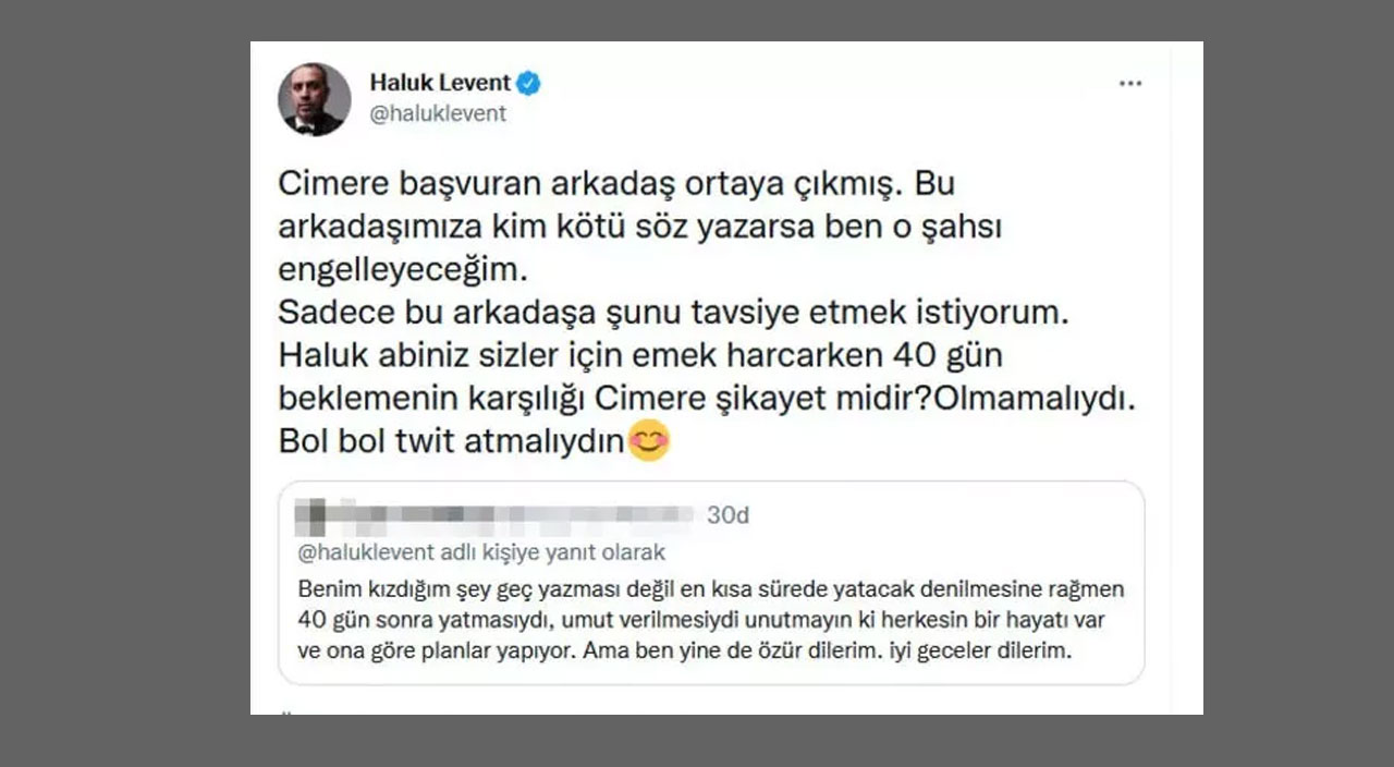Bursu geç yatan öğrenci Haluk Levent’i CİMER'e şikayet etti… Ünlü şarkıcıdan açıklama gecikmedi Bursu geç yatan öğrenci Haluk Levent’i CİMER'e şikayet etti… Ünlü şarkıcıdan açıklama gecikmedi