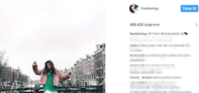 Hande Erçel, Hollanda'ya Gitti