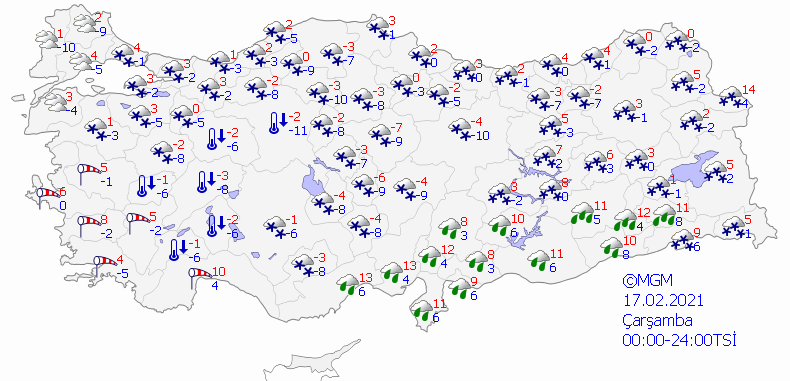 Meteoroloji duyurdu! Bugün hava nasıl olacak? 17 Şubat 2021 hava durumu