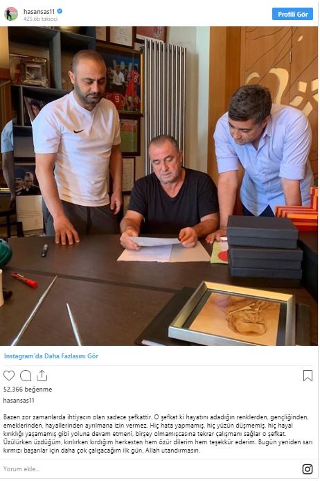 Galatasaray'da Hasan Şaş görevine geri döndü