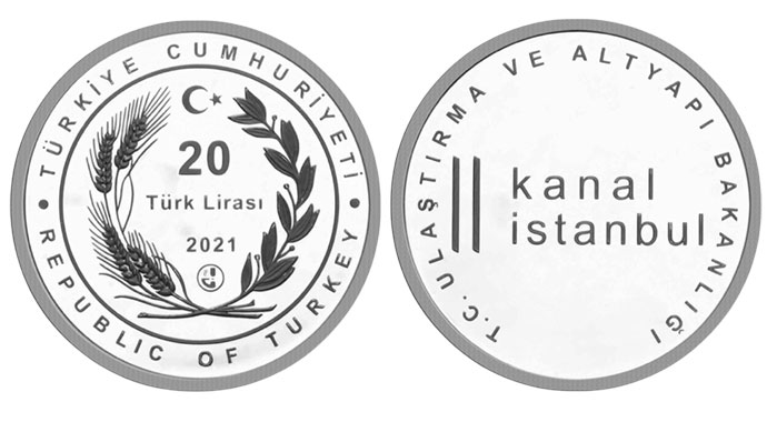 Kanal İstanbul için hatıra parası basıldı Kanal İstanbul için hatıra parası basıldı