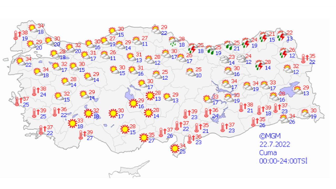 Bugün hava nasıl olacak? 22 Temmuz 2022 hava durumu