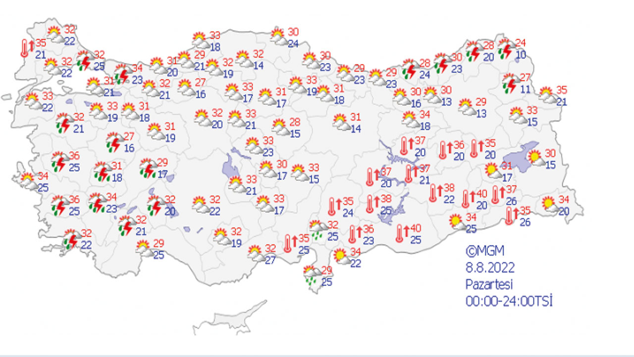 Meteoroloji uyardı: 2 bölge, 16 ilde sağanak alarmı (8 Ağustos 2022 hava durumu)
