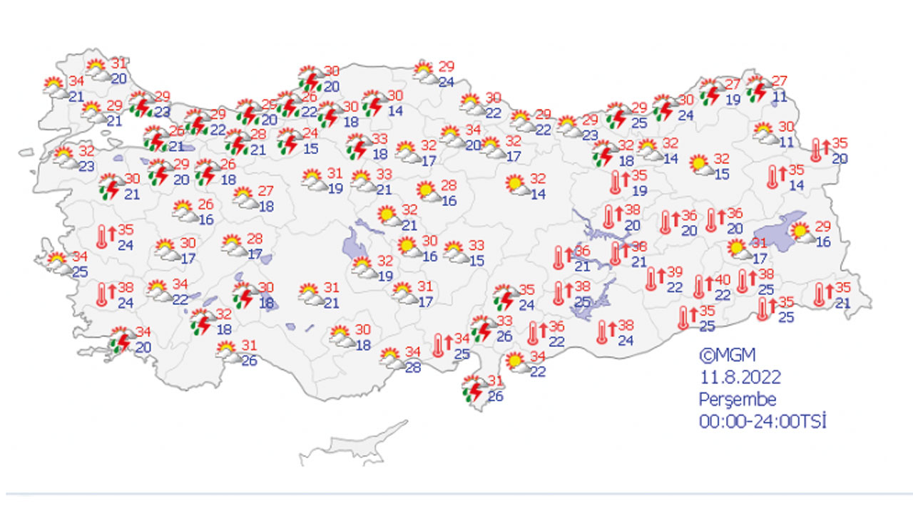 Meteorolojiden 25 ile sağanak uyarısı: Şiddetli gelecek (11 Ağustos 2022 hava durumu)