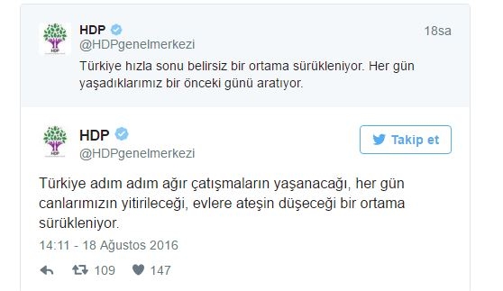 HDP’den tehdit