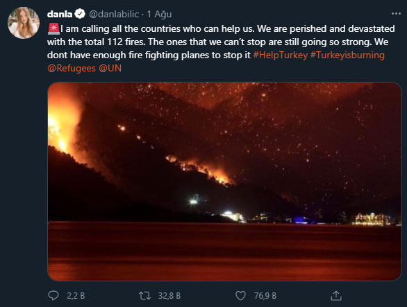 Hem yangınla hem  yalanla boğuşuyoruz