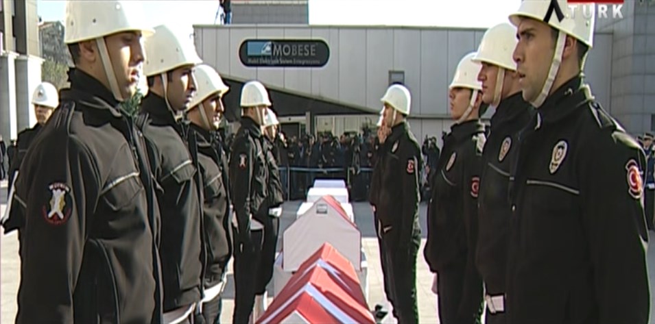 Şehit polislerimize ilk tören