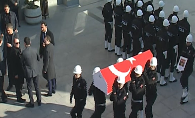 Şehit polislerimize ilk tören