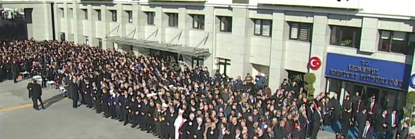 Şehit polislerimize ilk tören