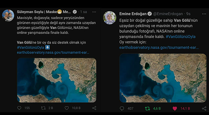 Van Gölü’ne oy yağmuru: NASA’nın sitesi çöktü