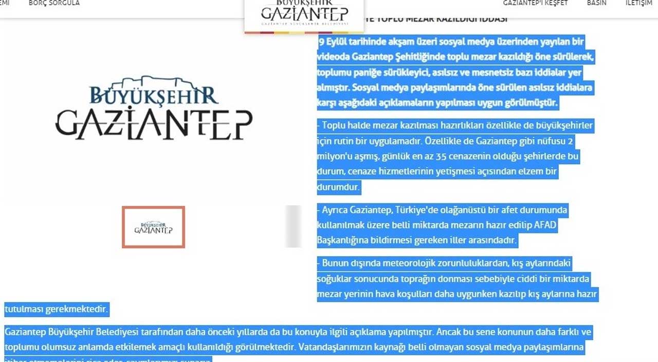 'Toplu mezar kazılıyor' iddiaları ortaya atılmıştı... Yalanlama geldi