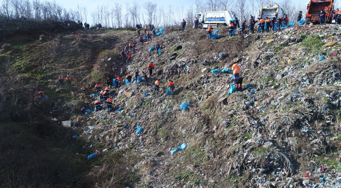 İHA görüntüledi! Çöp dağları ortadan kaldırıldı