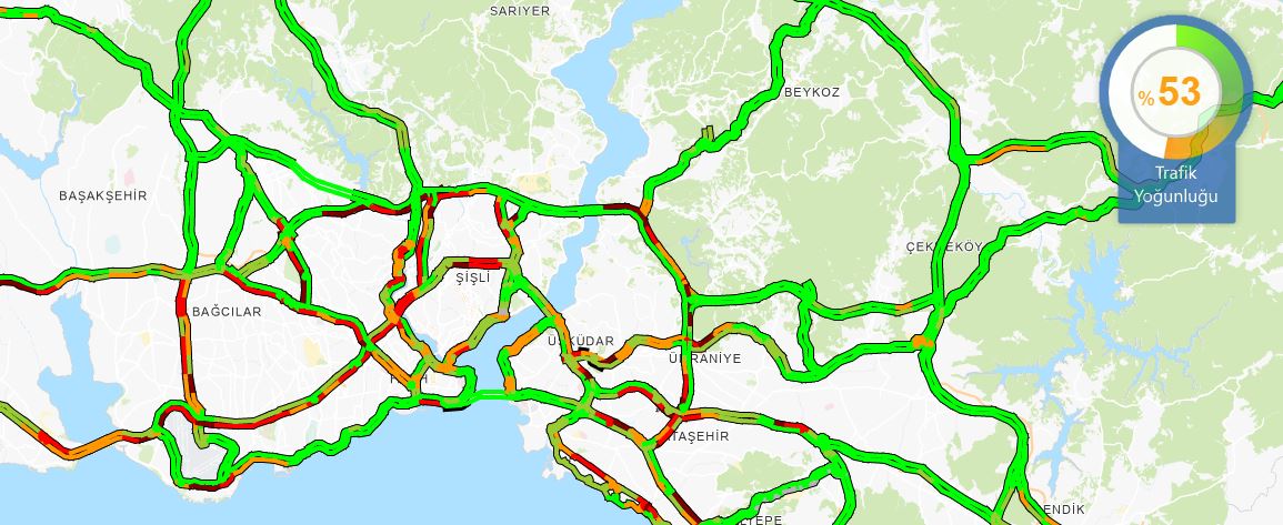 Haftanın ilk iş gününde trafik yoğunluğu