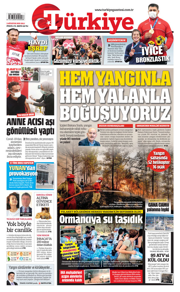 Hem yangınla hem  yalanla boğuşuyoruz