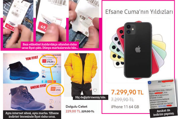 Yükseltilen fiyatları indirmiş gibi yaptılar