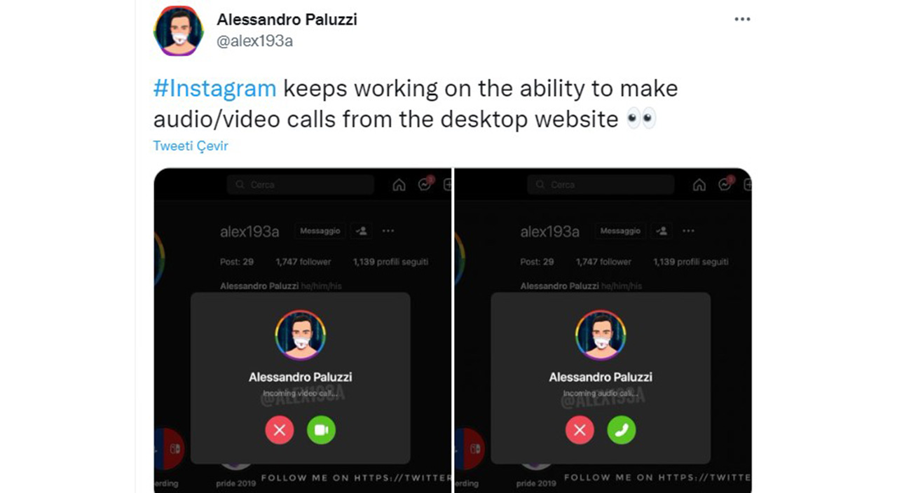 Instagram Skype'a rakip oluyor! Bilgisayardan da arayabileceksiniz