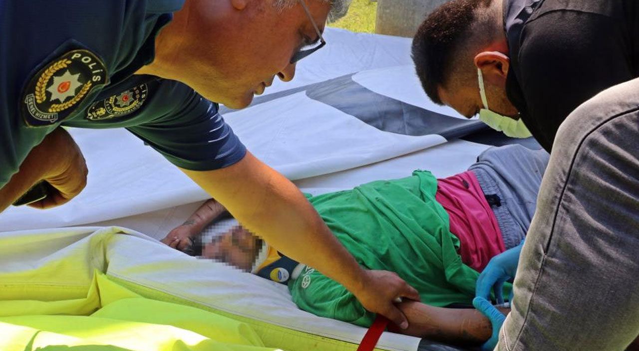 Kırık ayakla tırmandı: Kendini metrelerce yükseklikten aşağı bıraktı