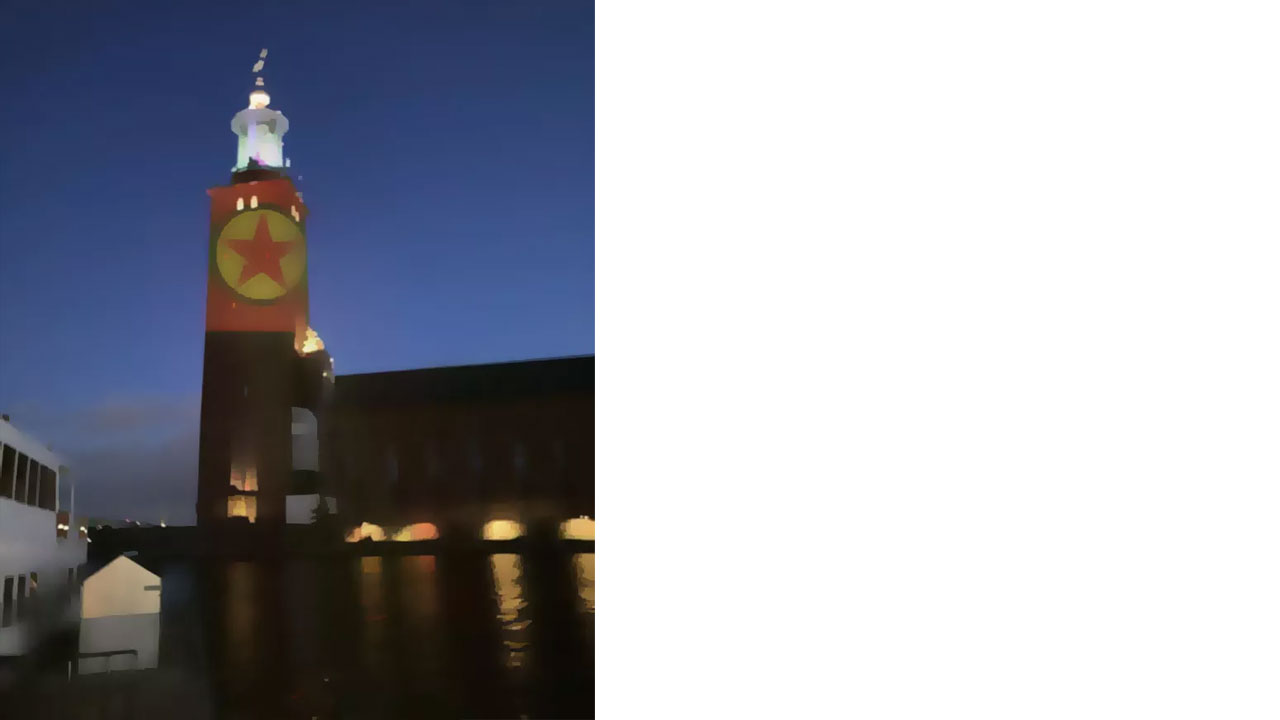 Yine İsveç yine PKK' skandalı! Teröristbaşı Öcalan'ın fotoğrafı yansıtıldı