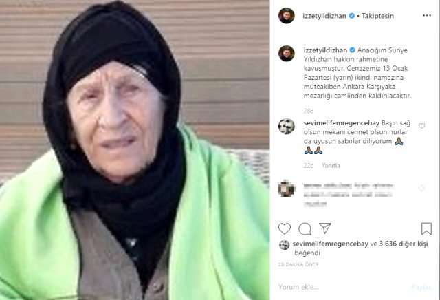 İzzet Yıldızhan'ın annesi hayatını kaybetti
