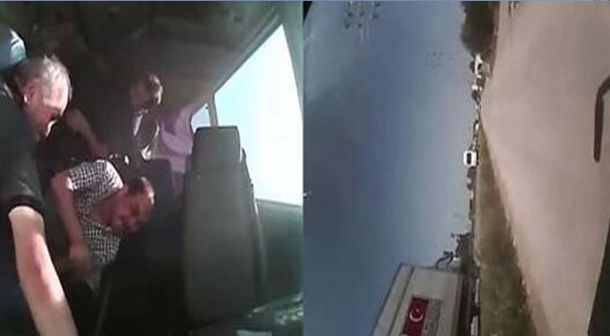 İşçi servisinde panik anları