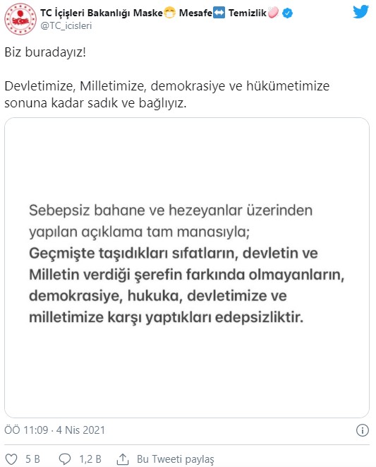 İçişleri ve Jandarma'dan açıklama: Yapılan edepsizliktir