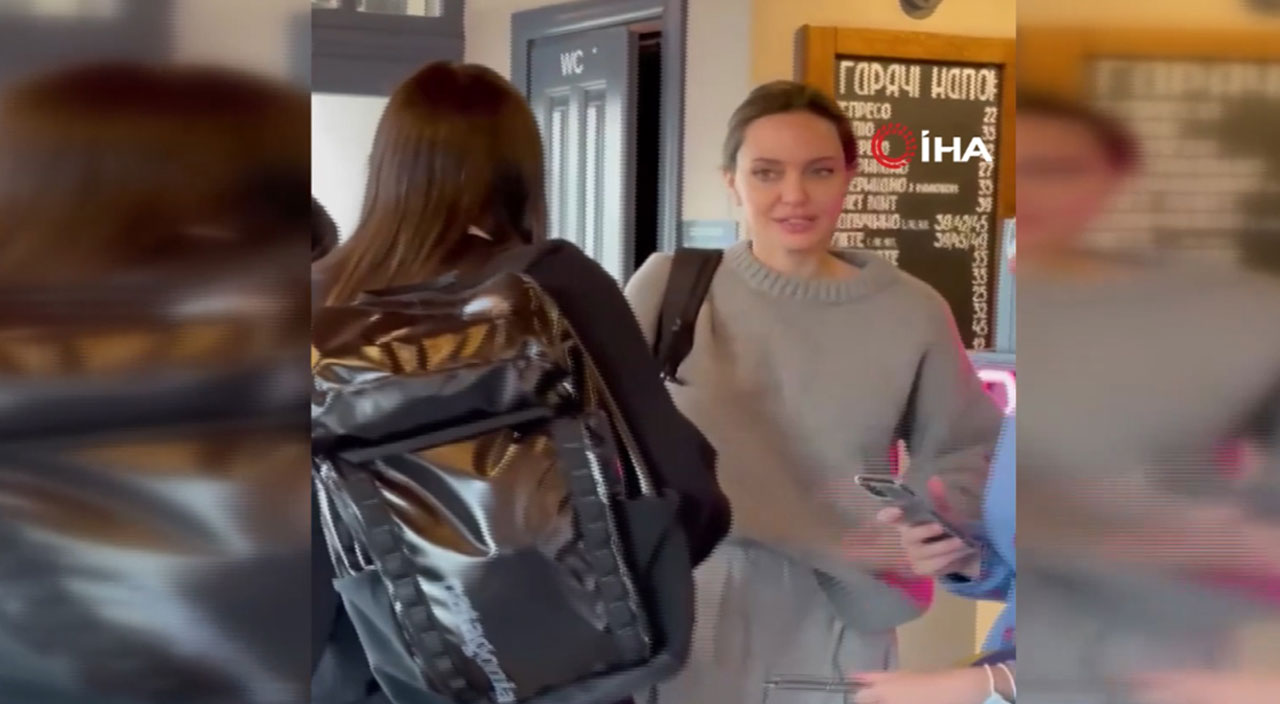 Angelina Jolie’den sürpriz ziyaret: Savaş sirenleri çalınca güvenli yere koştu!