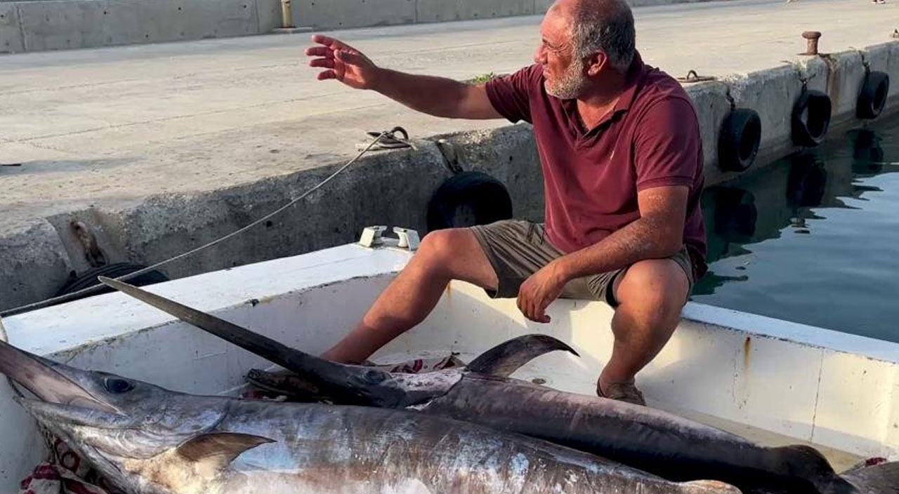Yunanlılara kafa tutan Türk balıkçıdan nefes kesen av! Kameraya anbean yansıdı