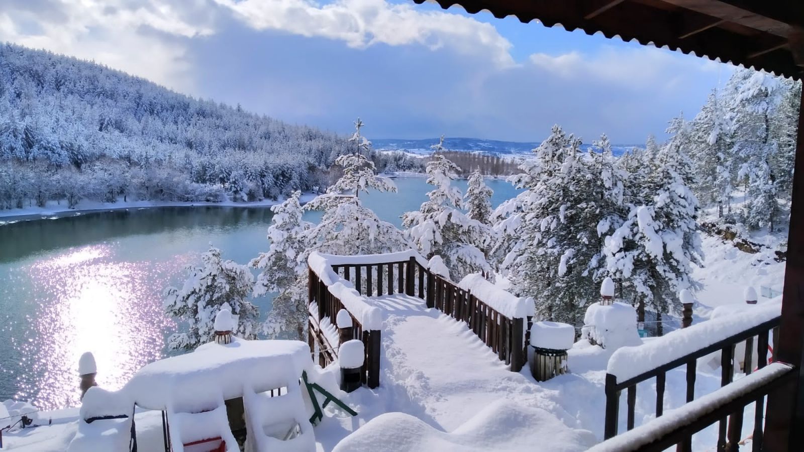 Karabük'te göletler dondu