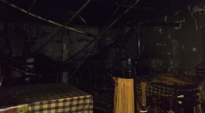 Bilecik'te köy kahvesinde yangın