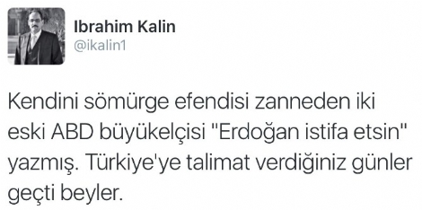 İbrahim Kalın'dan ABD'nin 2 eski büyükelçisine sert cevap