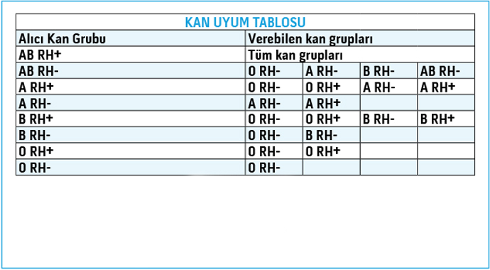 Hangi kan grubu herkese verir?
